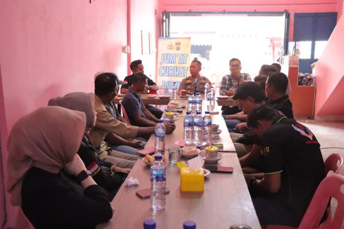 Giat Jumat Curhat, Wakapolres Meranti Ajak Generasi Milenial 234 SC Jaga Kondusifitas Daerah