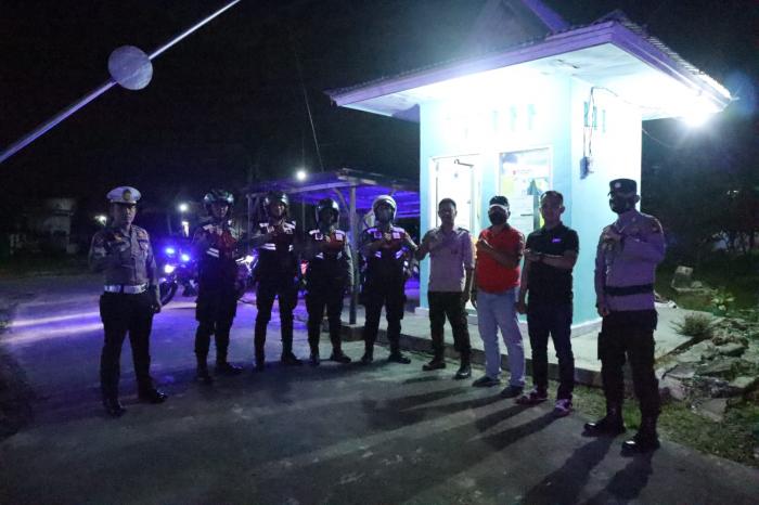 Puluhan Personel Polres Meranti Patroli di Lokasi Rawan Gangguan Kamtibmas