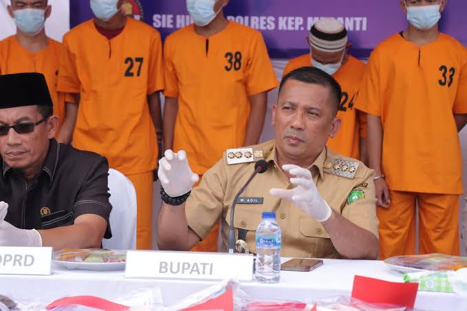 Ketua DPRD Hadiri Konferensi Pers di Mapolres Meranti 