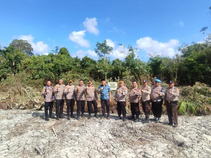 Tim Birorena Polda Riau Verifikasi dan Tinjau Lahan Usulan Pembangunan Makopolsek Rangsang Barat