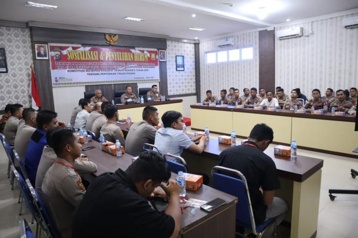 Polres Kepulauan Meranti Gelar Sosialisasi dan Penyuluhan Hukum bagi Personel