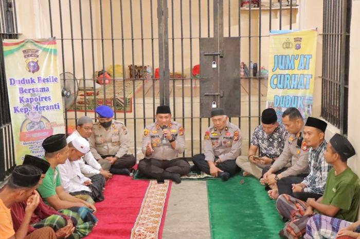 Jumat Curhat, Kapolres Meranti beri Motivasi kepada Tahanan Mapolres