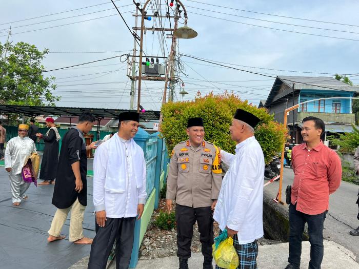 Puluhan Personel Polres Meranti Amankan Pelaksanaan Salat Idul Fitri