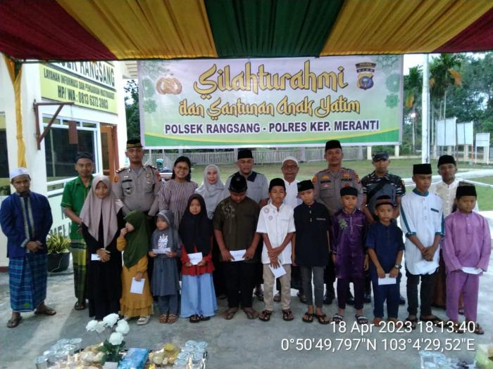 Polsek Rangsang Gelar Silaturahmi dan Santunan Anak Yatim