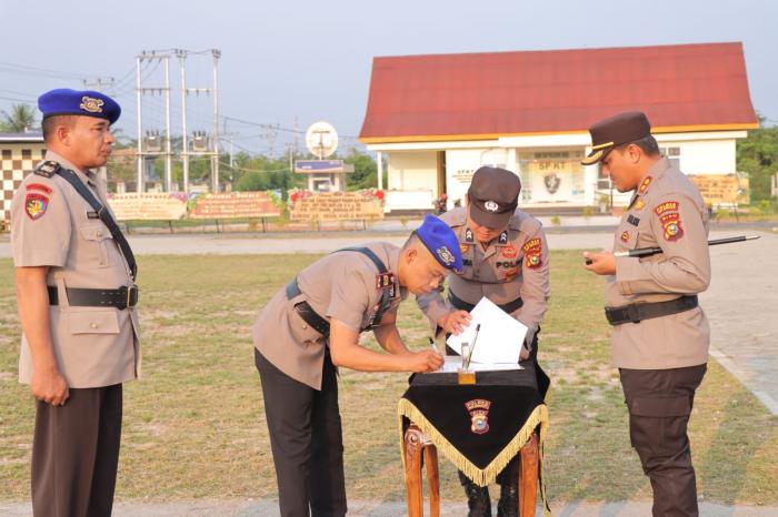 Kapolres Meranti Pimpin Upacara dan Sertijab Kasat Polairud