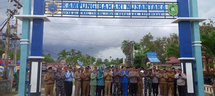 Danramil 02/Tebingtinggi Ikuti Kegiatan Peresmian Kampung Bahari Nusantara Oleh Danlanal Dumai