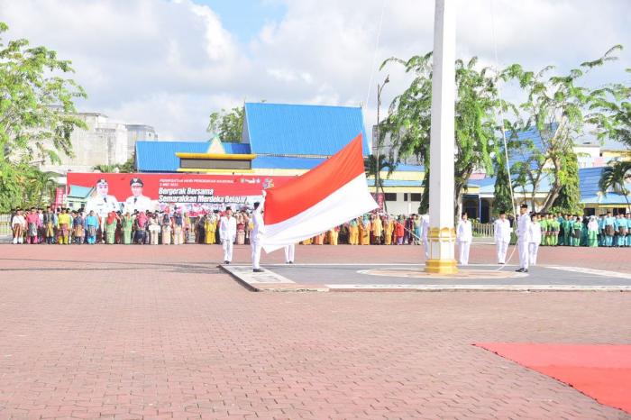 Bupati Bengkalis Sampaikan Dua Pidato Menteri Peringatan Hari Otonomi Ke-27 dan Hardiknas Tahun 2023