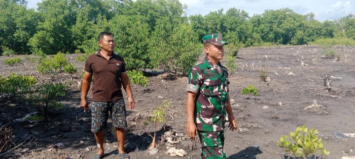 Babinsa Koramil 02/Tebingtinggi Bersama MPA Patroli Karhutla