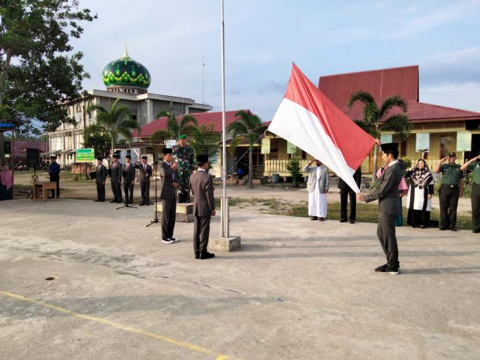 Danramil 02/Tebing Tinggi Jadi Irup Apel Pagi di Ponpes Darul Fikri