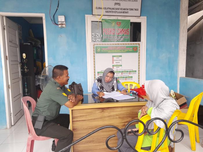 Babinsa Koramil 02/Tebing Tinggi Serma Sumardi Gelar Komsos dan Sosialisasi di Selatpanjang Kota