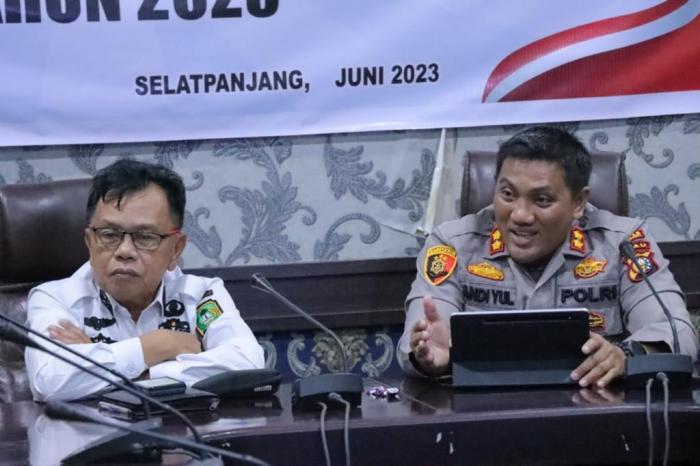 Kapolres Bersama Forkopimda Meranti Gelar Rakor dan Anev Penanganan Karhutla
