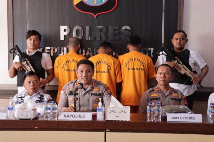 Polres Meranti Gelar Konferensi Pers Pengungkapan Kasus Narkoba 1 Kg Shabu