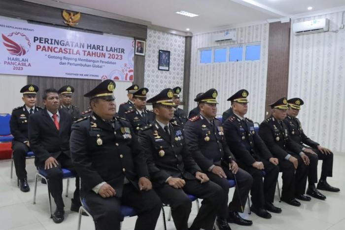 Ikuti Upacara Peringatan Harlah Pancasila Secara Virtual, Ini Pesan Kapolres Meranti pada Personel