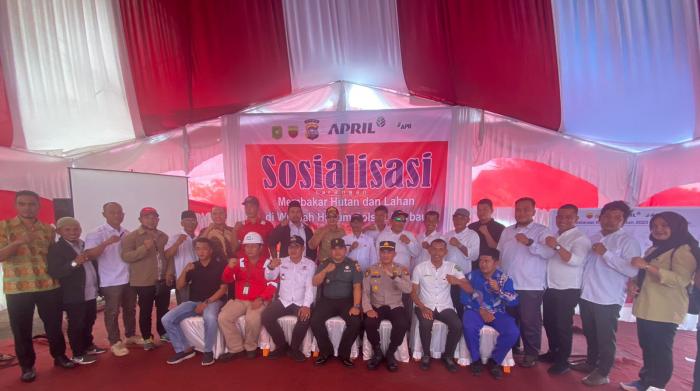 Polsek Merbau Gelar Sosialisasi Larangan Membakar Hutan dan Lahan kepada Masyarakat di Dua Kecamatan