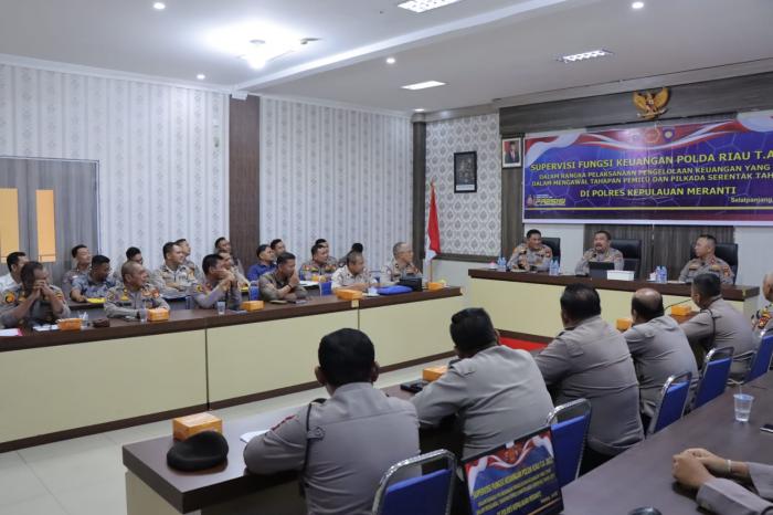 Beri Arahan Pengelolaan Keuangan yang Tepat, Polda Riau Turunkan Tim Supervisi Bidkeu ke Polres Meranti