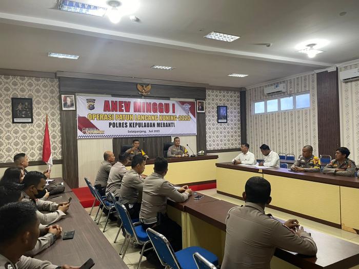 Polres Meranti Gelar Anev Minggu Pertama Operasi Patuh Lancang Kuning