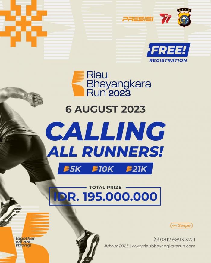 6 Agustus 2023, Polda Riau Gelar Event Olahraga Riau Bhayangkara Run