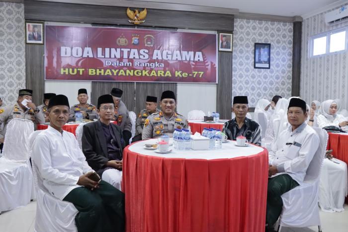 Polres Meranti ikuti Doa Bersama Lintas Agama secara Virtual oleh Kapolri dan Kapolda Riau