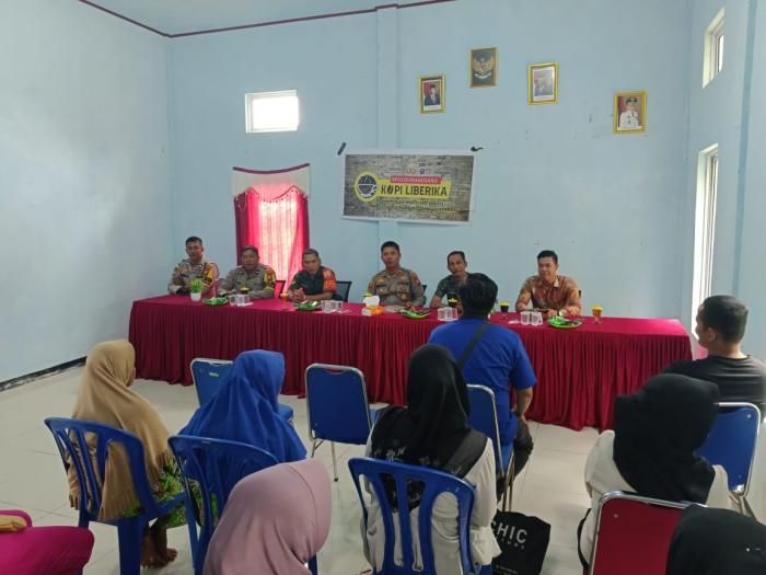 Giat Kopi Liberika, Polsek Rangsang Bahas sejumlah Hal Penting Bersama Pemdes Bungur