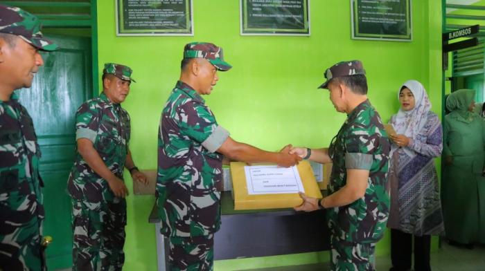 Dandim Bengkalis Sambut Kunjungan Pangdam I/BB dan Danpussen Arhanud di Posramil Rupat Utara