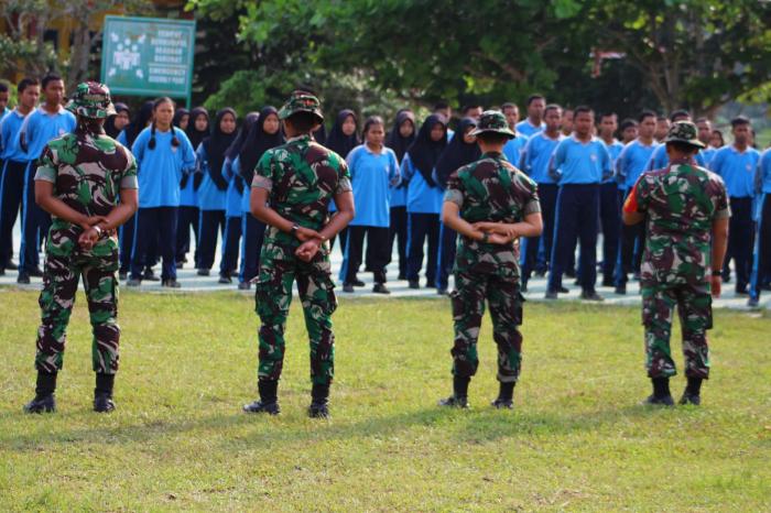Satgas TMMD Bengkalis Gelar Latihan Gabungan Bagi Pelajar 