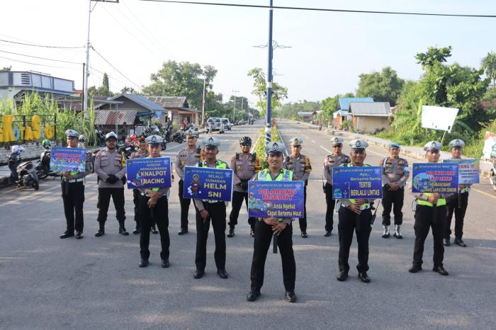 Polres Meranti Kampanyekan Keselamatan Berlalulintas Operasi Zebra LK 2023