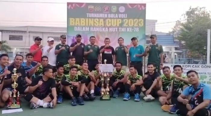 Turnamen Bola Voli Babinsa Cup 2023 Dalam Rangka HUT TNI Ke-78 Sukses Digelar