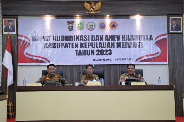 Polres Meranti Adakan Rakor Anev dan Pengecekan Peralatan Pemadam Karhutla