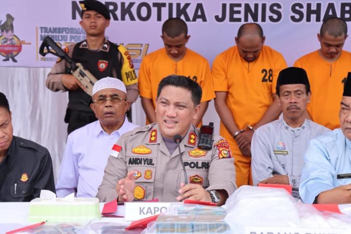 Ungkap Kasus Narkotika Jaringan Internasional, Polres Meranti Tangkap Tiga Pelaku dan Amankan 4 Kg Sabu