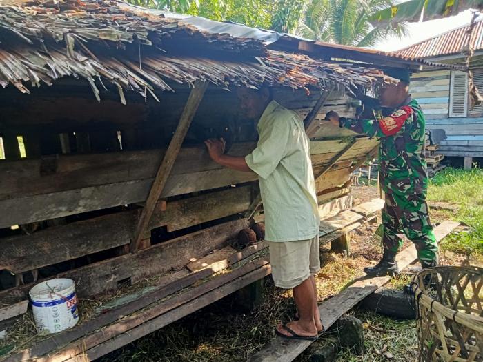 Serka Rayen Lakukan Pemantauan Hewan Ternak di Desa Alah Air
