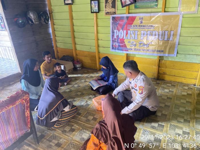 Melalui Program Sidul, Polsek Rangsang Bantu Anak Penderita Stunting