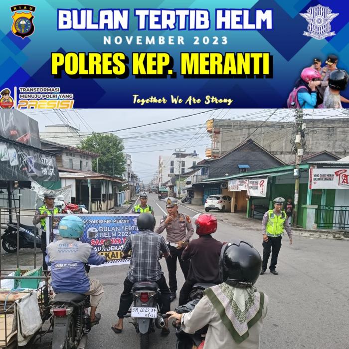 Satlantas Polres Meranti Gelar Sosialisasi Bulan Tertib Helm, Ini Tujuannya