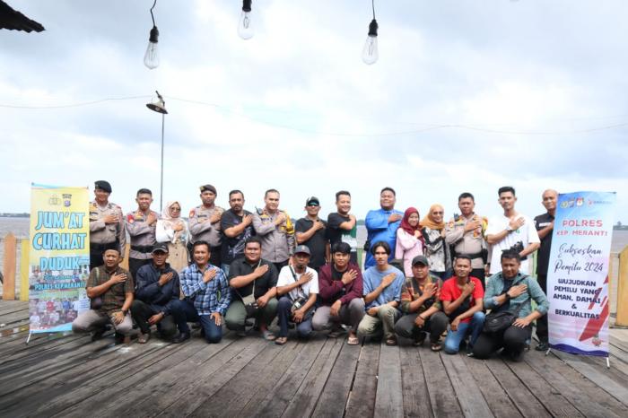 Polres Meranti Cooling System Bersama Penggiat Seni Bahas Pemilu Damai
