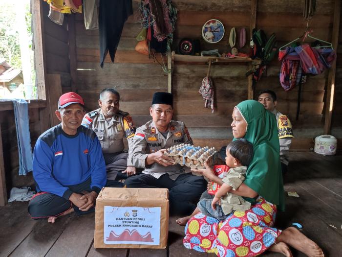 Polsek Rangsang Barat Laksanakan Program Sobat, Bantu Balita Penderita Stunting