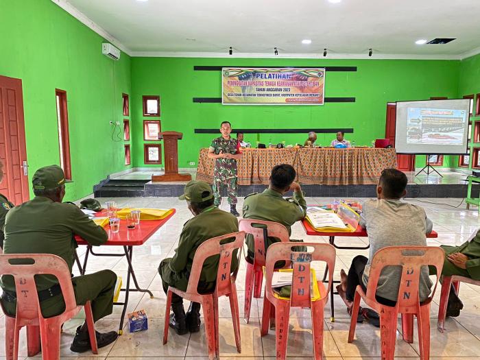 Koptu Muherli Hadiri Undangan Pelatihan Linmas di Desa Tenan