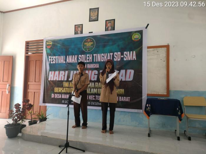 Babinsa Serda Muslim Adakan Festival Anak Soleh Tingkat SD dan SMA