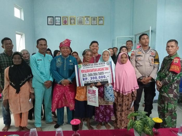 Serka Anton Harianja Dampingi Penyaluran BLT-DD Tahap IV di Desa Bungur