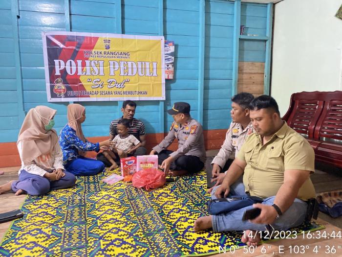 Program Si Dul, Polsek Rangsang Jenguk dan Beri Bantuan Pada Balita Stunting