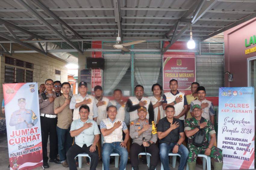 Jumat Curhat, Kapolres Ajak LSM Trisula Sampaikan Pesan Pemilu Damai