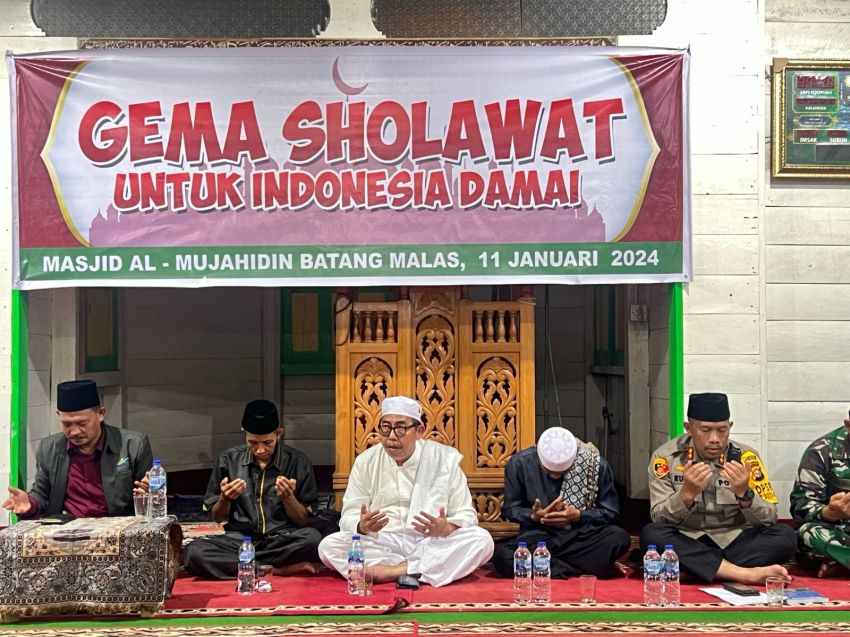 Kapolres Meranti Ikuti Acara Gema Sholawat Indonesia Damai