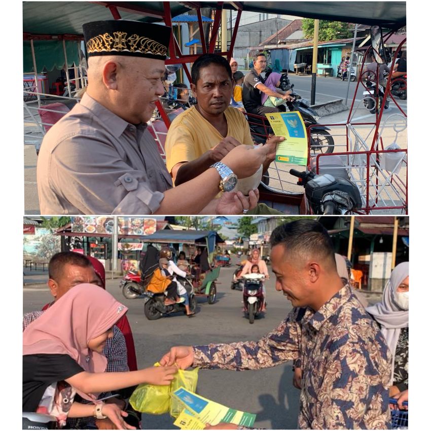 Imigrasi Selatpanjang Sosialisasikan Tentang E-Paspor Sambil Berbagi Takjil Gratis