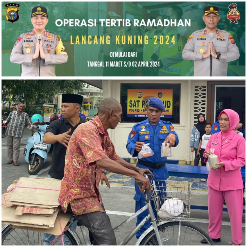 Silaturahmi Ramadhan, Sat Polairud Polres Kepulauan Meranti Bagikan 250 paket Takjil