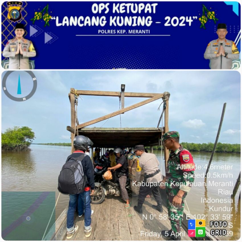 Jelang Lebaran, Satpolairud Polres Meranti Pantau Arus Mudik Jalur Laut