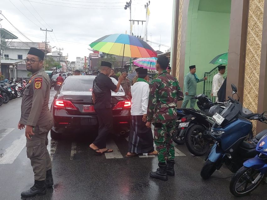 Koramil 02 Tebingtinggi Turunkan Personel Bantu Pengamanan Salat Idul Fitri 1445 H