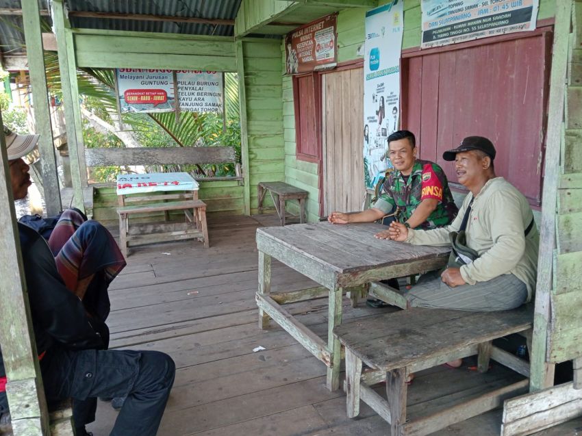 Serda Imam Subarkah Lakukan Komsos Dengan Warga Desa Topang