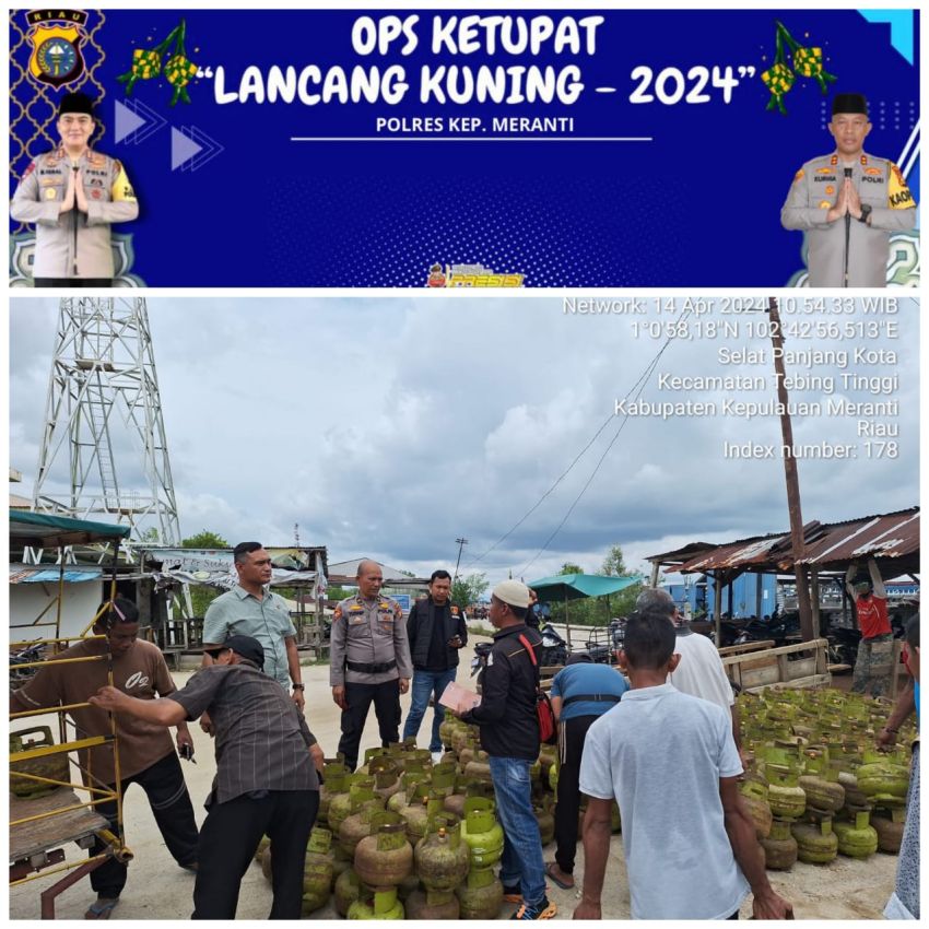 Sat Reskrim Polres Meranti Pantau Kedatangan Gas LPG 3KG di Selatpanjang