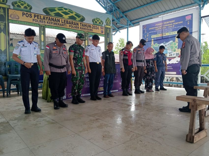 H+5 Lebaran, Pratu Edowar Fermata Fili Lakukan Pam di Pelabuhan Tanjung Samak