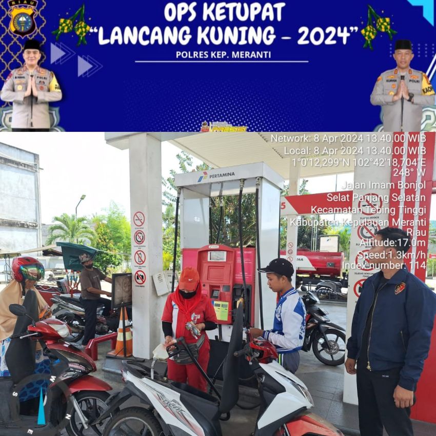 Jelang Idul Fitri 1445 H, Sat Reskrim Polres Meranti Cek SPBU