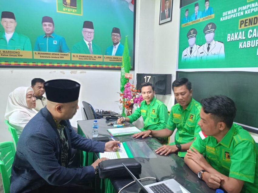 Mendaftar ke PPP, Bakal Calon Bupati Jasman Sebut Meranti Butuh Pemimpin yang Ekstra