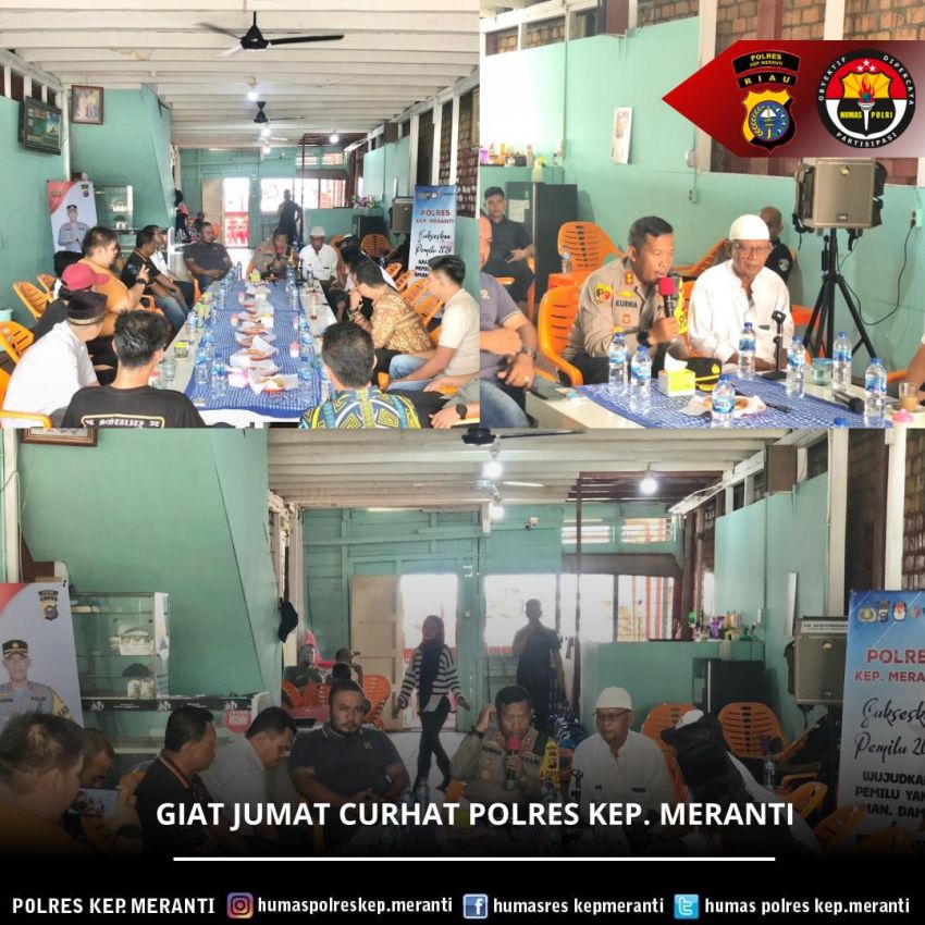 Jumat Curhat Polres Meranti bersama KPSB, Bahas Narkoba dan Kenakalan Remaja